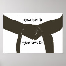 Copie faite sur commande d'affiche de ceinture de 