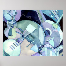 Copie ficelée d'instruments de musique posters