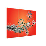 Copie fleur-Rouge abstraite futuriste de toile Impressions Sur Toile