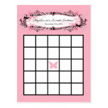 Copie Girly de zèbre de papillon de carte programm Carte Postale