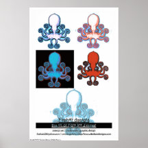 Copie graphique d'affiche de poulpe