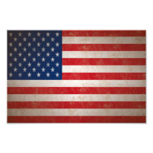 Copie grunge vintage de photo de drapeau américain