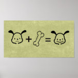 Copie heureuse de maths de chien - sauge poster