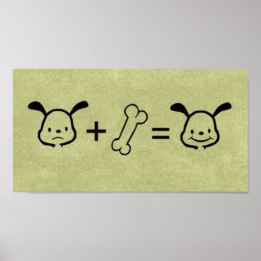 Copie heureuse de maths de chien - sauge poster