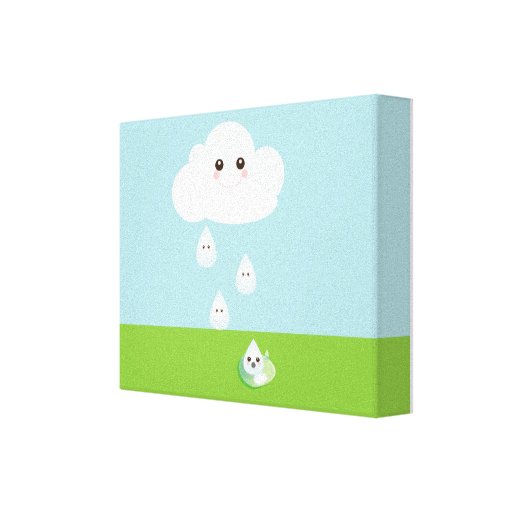 Copie heureuse de toile de nuage impression sur toile