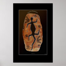 Copie indigène australienne d'art de lézard de Goa Affiche