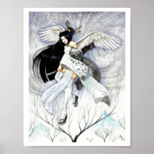 Copie japonaise d'art de grand geisha de neige et  posters