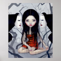 Copie japonaise gothique d'art d'horreur de fantôm affiche
