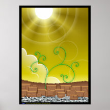 Copie jaune de paysage posters