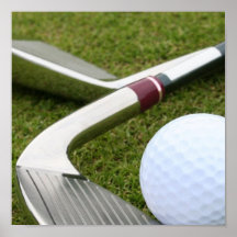 Copie jouante au golf d'affiche