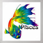 Copie lunatique de Poissons Affiche