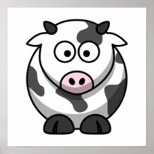 Copie mignonne de vache affiches