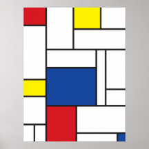 Copie minimaliste d'affiche d'art de mur de Mondri
