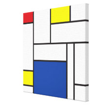 Copie minimaliste de toile d'art de Mondrian de St Toiles Tendues