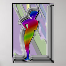 Copie modèle moderne de sculpture affiches