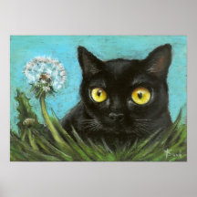 Copie noire de minou posters