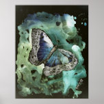 copie numérique d'art moderne de papillon de monar affiches