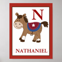 Copie occidentale de crèche de cheval de thème posters