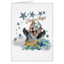 Copie parfaite d'ange de Yorkshire Terrier Cartes De Vœux