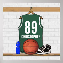 Copie personnalisée du Jersey de basket-ball Posters