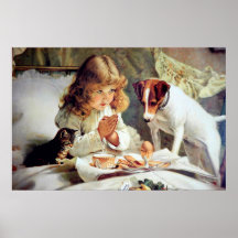 Copie : Petit déjeuner dans le lit : Fille, Fox Te Posters