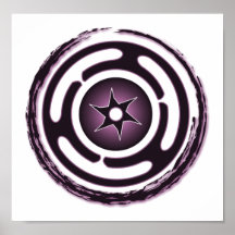 Copie (pourpre) de la roue de Hecate Posters
