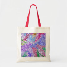 Copie rose de photo de scintillement d'abrégé sur  sac en toile