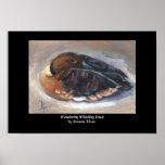 Copie siffleuse errante de canard posters