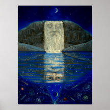 Copie spirituelle d'affiche d'art de magicien cosm