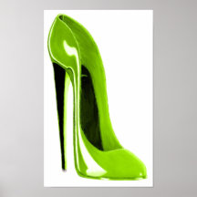 Copie stylet de chaussure de vert de chaux affiche