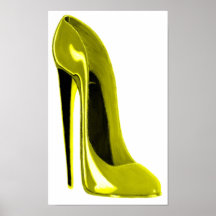 Copie stylet jaune mûre de chaussure affiches