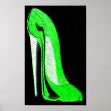 Copie stylet verte et noire d'art de bruit de chau posters