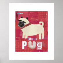 Copie suffisante de chien de carlin posters