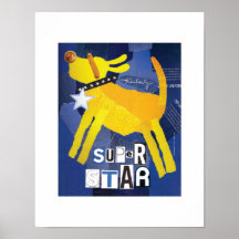 Copie superbe de chien d'étoile affiches
