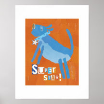 Copie superbe de chien d'étoile posters