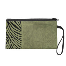 Copie terreuse de zèbre pochette avec dragonne