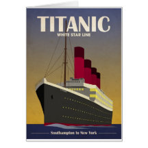 Copie titanique d'art déco de revêtement d'océan carte de vœux