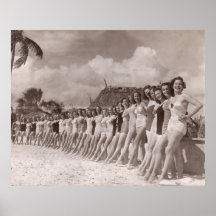 Copie vintage d'affiche de maillots de bain - 1780