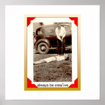 copie vintage de golfeur posters