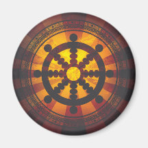 Copie vintage de roue de Dharma Aimants