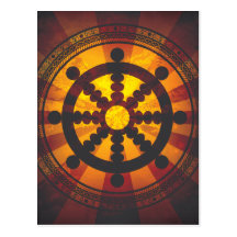 Copie vintage de roue de Dharma Cartes Postales