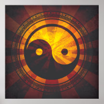 Copie vintage de symbole de Yin Yang Posters