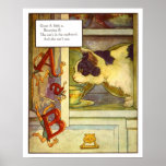 Copie vintage grand "A" de crèche, peu 'a Posters