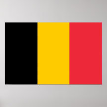 Copie vue avec le drapeau de la Belgique Poster