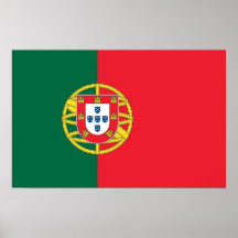 Copie vue avec le drapeau du Portugal Poster