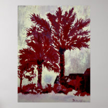 copies acryliques d'art moderne de palmiers posters