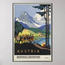 Copies de voyage de l'Autriche rétros d'annonce vi