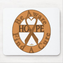 CopperHeartRibbonBeAwareFindCureLight tapis de souris