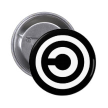Copyleft - l'information veut être libre badges avec agrafe