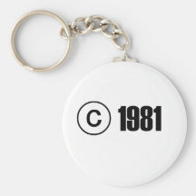 Copyright 1981 porte-clef